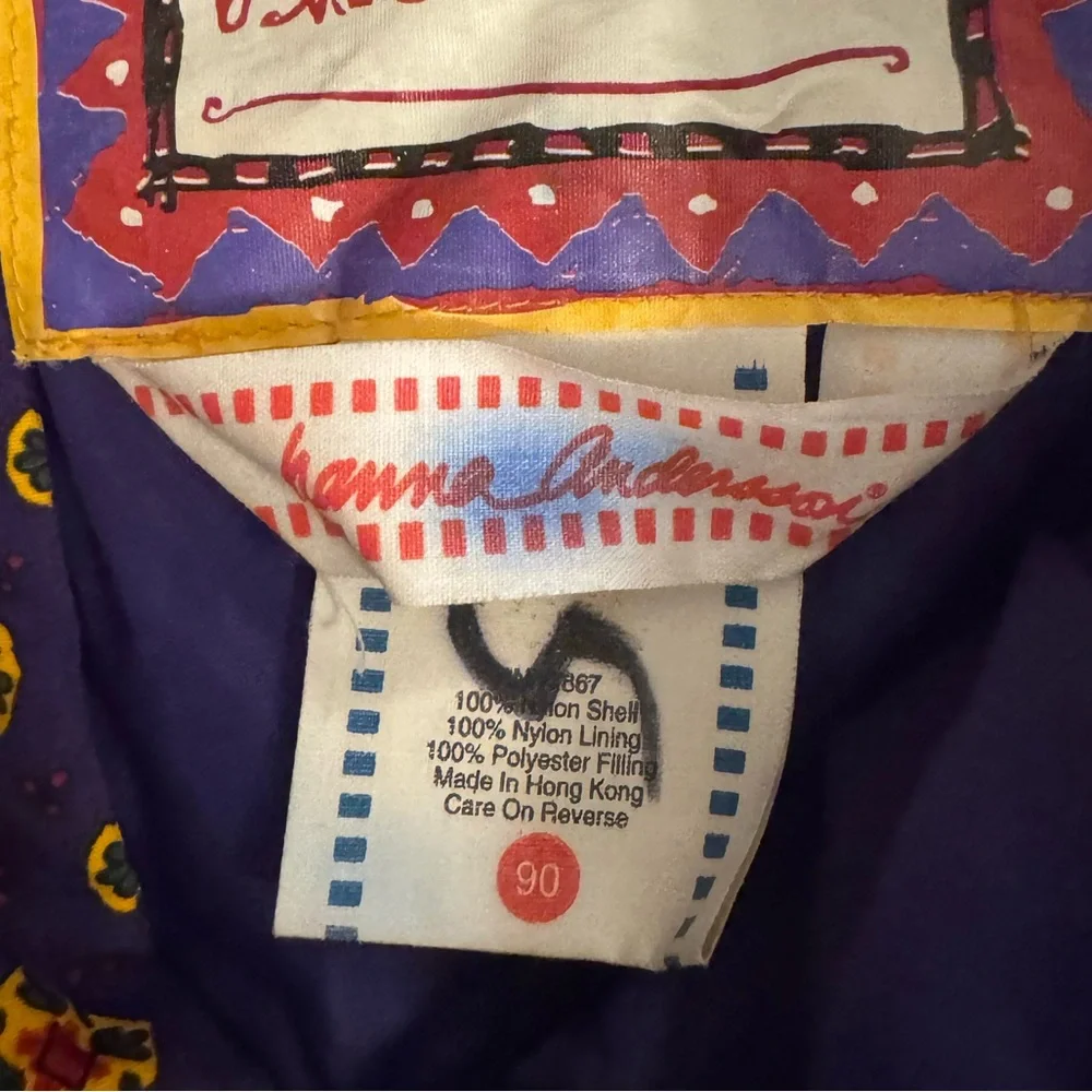 Vintage 3T Hanna Andersson Floral Purple Snow Pants/Bibs